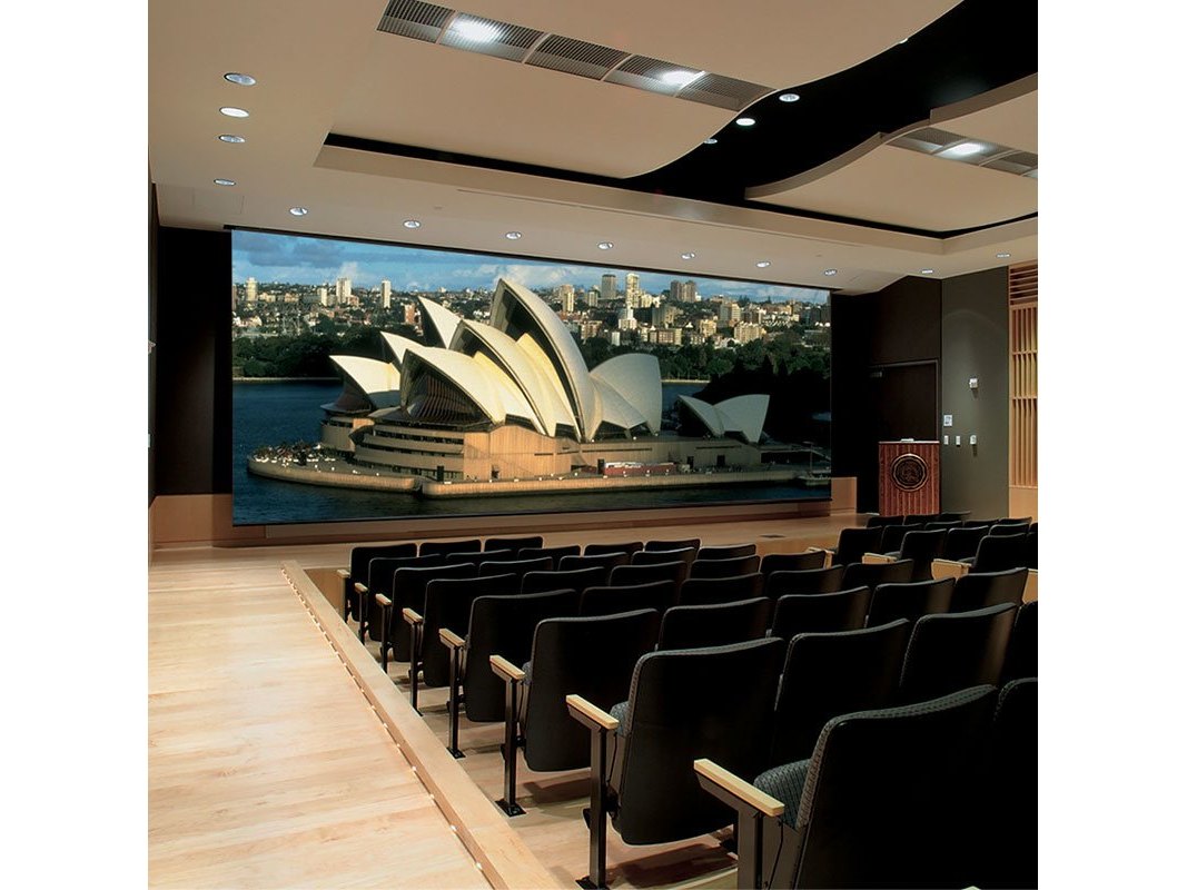 Draper Paragon E projection screen installed in an auditorium