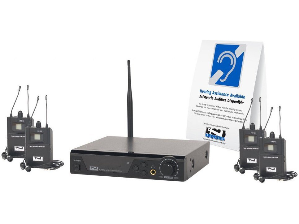 Anchor Audio AL-9000 Assistive Listening 4 User Package ADA Compliant Rack Mountable