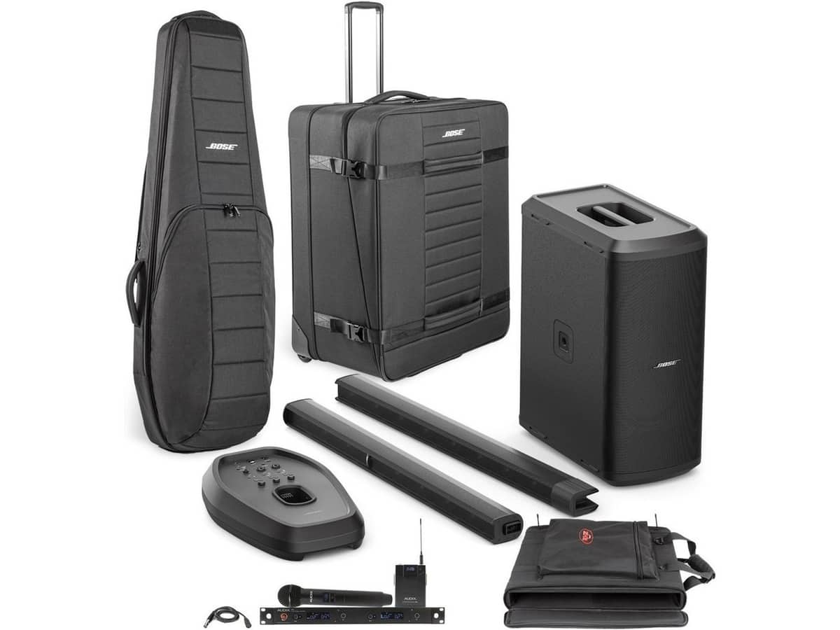Portable School PA System with Bose L1 Pro32 Portable Line Array System, Subwoofer and Dual-Channel Combo Handheld and Lavalier Wireless System
