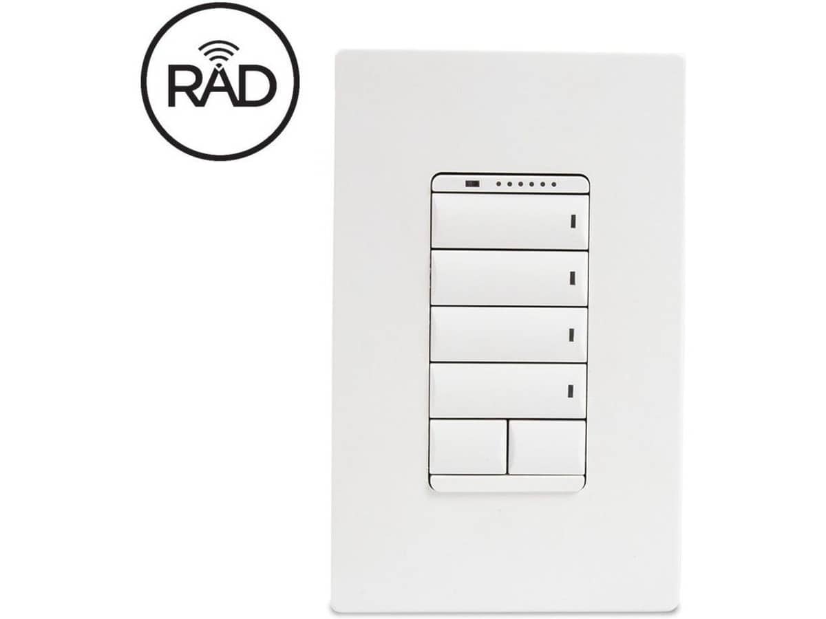 Savant WPB-SWB106V2-00 Echo Wireless Configurable Keypad Bi-Phase Dimmer V2 - Snow White