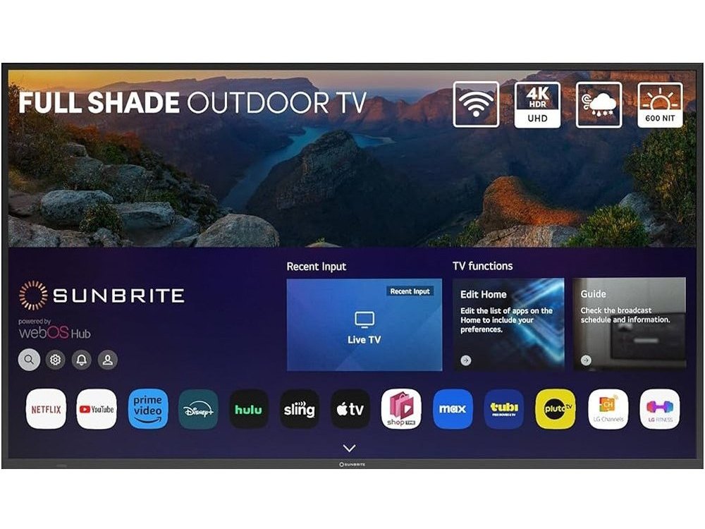 49" Veranda 4 Series - Smart Outdoor TV - Full Shade - 4K UHD HDR SB-V4-49-BL - front view